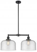  209-OB-G74-L - Bell - 2 Light - 21 inch - Oil Rubbed Bronze - Stem Hung - Island Light