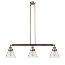 Innovations Lighting 213-AC-G44 - Cone - 3 Light - 40 inch - Antique Copper - Stem Hung - Island Light