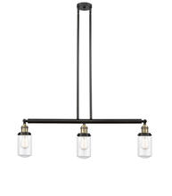 Innovations Lighting 213-BAB-G312 - Dover - 3 Light - 37 inch - Black Antique Brass - Stem Hung - Island Light