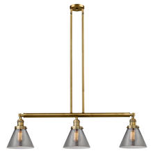 Innovations Lighting 213-BB-G43 - Cone - 3 Light - 40 inch - Brushed Brass - Stem Hung - Island Light