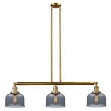 Innovations Lighting 213-BB-G73 - Bell - 3 Light - 41 inch - Brushed Brass - Stem Hung - Island Light