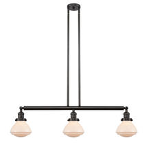 Innovations Lighting 213-OB-G321 - Olean - 3 Light - 39 inch - Oil Rubbed Bronze - Stem Hung - Island Light