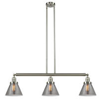 Innovations Lighting 213-SN-G43 - Cone - 3 Light - 40 inch - Brushed Satin Nickel - Stem Hung - Island Light