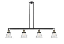  214-BAB-G64-LED - Cone - 4 Light - 51 inch - Black Antique Brass - Stem Hung - Island Light