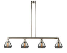 Innovations Lighting 214-PN-G173 - Fulton - 4 Light - 51 inch - Polished Nickel - Stem Hung - Island Light