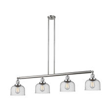 Innovations Lighting 214-SN-G74 - Bell - 4 Light - 53 inch - Brushed Satin Nickel - Stem Hung - Island Light