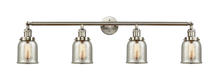  215-SN-G58 - Bell - 4 Light - 43 inch - Brushed Satin Nickel - Bath Vanity Light