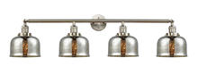  215-SN-G78 - Bell - 4 Light - 45 inch - Brushed Satin Nickel - Bath Vanity Light