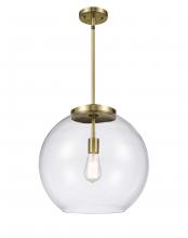  221-1S-AB-G122-16 - Athens - 1 Light - 16 inch - Antique Brass - Cord hung - Pendant