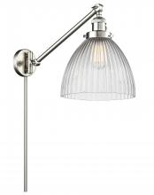 Innovations Lighting 237-SN-G222 - Seneca Falls - 1 Light - 10 inch - Brushed Satin Nickel - Swing Arm