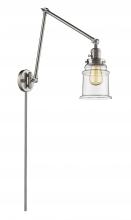  238-SN-G182 - Canton - 1 Light - 6 inch - Brushed Satin Nickel - Swing Arm