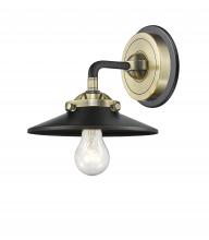 Innovations Lighting 284BP-1W-BABBK-M6-BK - Railroad - 1 Light - 8 inch - Black Antique Brass - Sconce