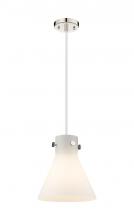 Innovations Lighting 410-1PM-PN-G411-10WH - Newton Cone - 1 Light - 10 inch - Polished Nickel - Cord hung - Pendant