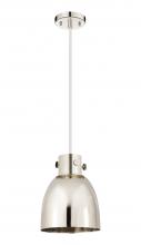 Innovations Lighting 410-1PS-PN-M412-8PN - Newton Bell - 1 Light - 8 inch - Polished Nickel - Cord hung - Pendant