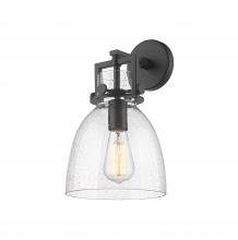 Innovations Lighting 411-1W-BK-G412-8SDY - Newton Bell - 1 Light - 8 inch - Matte Black - Sconce