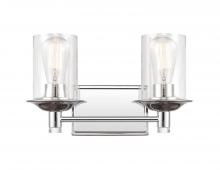  417-2W-PC-CL-LED - Manhattan - 2 Light - 15 inch - Polished Chrome - Bath Vanity Light