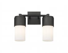 Innovations Lighting 428-2W-BK-G428-7WH - Bolivar - 2 Light - 14 inch - Matte Black - Bath Vanity Light