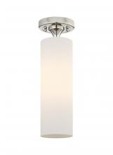 Innovations Lighting 434-1F-PN-G434-12WH - Crown Point - 1 Light - 5 inch - Polished Nickel - Flush Mount