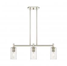  434-3I-PN-G434-7SDY - Crown Point - 3 Light - 31 inch - Polished Nickel - Island Light