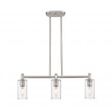  434-3I-SN-G434-7SDY - Crown Point - 3 Light - 31 inch - Satin Nickel - Island Light