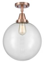 Innovations Lighting 447-1C-AC-G202-12 - Beacon - 1 Light - 12 inch - Antique Copper - Flush Mount