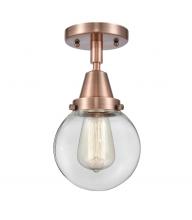 Innovations Lighting 447-1C-AC-G202-6 - Beacon - 1 Light - 6 inch - Antique Copper - Flush Mount