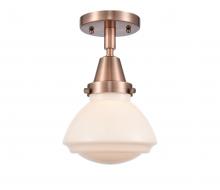 Innovations Lighting 447-1C-AC-G321 - Olean - 1 Light - 7 inch - Antique Copper - Flush Mount