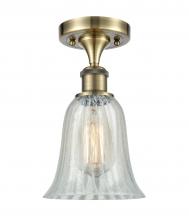  516-1C-AB-G2811 - Hanover - 1 Light - 6 inch - Antique Brass - Semi-Flush Mount