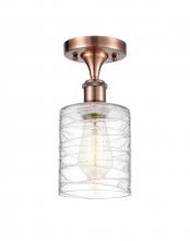 Innovations Lighting 516-1C-AC-G1113 - Cobbleskill - 1 Light - 5 inch - Antique Copper - Semi-Flush Mount