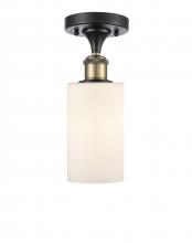 Innovations Lighting 516-1C-BAB-G801 - Clymer - 1 Light - 4 inch - Black Antique Brass - Semi-Flush Mount