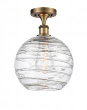 Innovations Lighting 516-1C-BB-G1213-10 - Athens Deco Swirl - 1 Light - 10 inch - Brushed Brass - Semi-Flush Mount