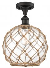 Innovations Lighting 516-1C-OB-G122-10RB - Farmhouse Rope - 1 Light - 10 inch - Oil Rubbed Bronze - Semi-Flush Mount