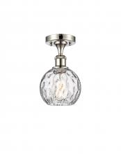 Innovations Lighting 516-1C-PN-G1215-6 - Athens Water Glass - 1 Light - 6 inch - Polished Nickel - Semi-Flush Mount