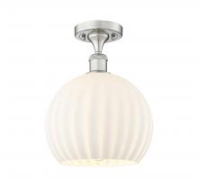 Innovations Lighting 516-1C-SN-G1217-10WV - White Venetian - 1 Light - 10 inch - Brushed Satin Nickel - Semi-Flush Mount