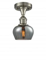 Innovations Lighting 516-1C-SN-G93 - Fenton - 1 Light - 7 inch - Brushed Satin Nickel - Semi-Flush Mount