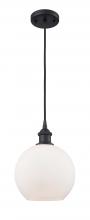 Innovations Lighting 516-1P-BK-G121-8 - Athens - 1 Light - 8 inch - Matte Black - Cord hung - Mini Pendant