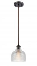  516-1P-OB-G412 - Dayton - 1 Light - 6 inch - Oil Rubbed Bronze - Cord hung - Mini Pendant