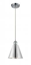 Innovations Lighting 516-1P-PC-MBC-8-PC - Berkshire - 1 Light - 8 inch - Polished Chrome - Cord hung - Mini Pendant