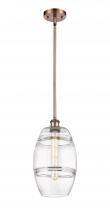 Innovations Lighting 516-1S-AC-G557-8CL - Vaz - 1 Light - 8 inch - Antique Copper - Mini Pendant