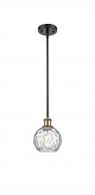 Innovations Lighting 516-1S-BAB-G1215-6 - Athens Water Glass - 1 Light - 6 inch - Black Antique Brass - Mini Pendant