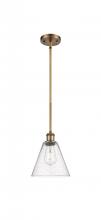 Innovations Lighting 516-1S-BB-GBC-84 - Berkshire - 1 Light - 8 inch - Brushed Brass - Mini Pendant