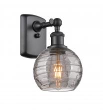 Innovations Lighting 516-1W-BK-G1213-6SM - Athens Deco Swirl - 1 Light - 6 inch - Matte Black - Sconce