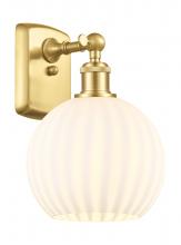 Innovations Lighting 516-1W-SG-G1217-8WV - White Venetian - 1 Light - 8 inch - Satin Gold - Sconce