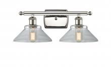 Innovations Lighting 516-2W-PN-G132 - Orwell - 2 Light - 18 inch - Polished Nickel - Bath Vanity Light