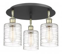 Innovations Lighting 516-3C-BAB-G1113 - Cobbleskill - 3 Light - 17 inch - Black Antique Brass - Flush Mount