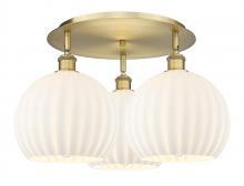 Innovations Lighting 516-3C-BB-G1217-10WV - White Venetian - 3 Light - 22 inch - Brushed Brass - Flush Mount