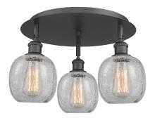 Innovations Lighting 516-3C-BK-G105 - Belfast - 3 Light - 18 inch - Matte Black - Flush Mount