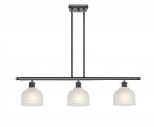 Innovations Lighting 516-3I-BK-G411 - Dayton - 3 Light - 36 inch - Matte Black - Cord hung - Island Light