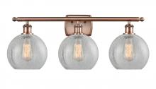 Innovations Lighting 516-3W-AC-G125 - Athens - 3 Light - 28 inch - Antique Copper - Bath Vanity Light