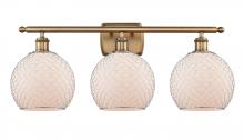 Innovations Lighting 516-3W-BB-G121-8CSN - Farmhouse Chicken Wire - 3 Light - 28 inch - Brushed Brass - Bath Vanity Light